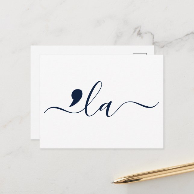 Cartão Postal Elegante Script Kamala Harris para Presidente (Frente/Verso In Situ)