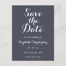 Elegante Script Roxo Casamento Salve a Data