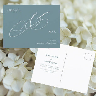 Cartão Postal Elegante Vinca Casamento Salve a Data