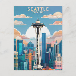 Cartão Postal Elegante Washington DC Vintage