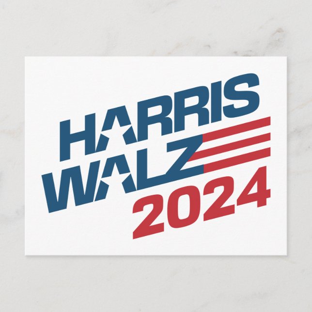 Cartão Postal Eleição 2024 Harris Walz (Frente)