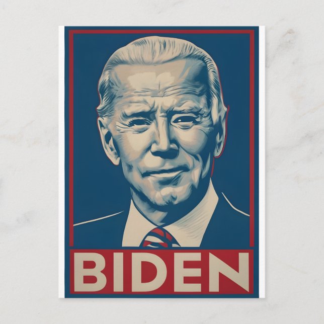 Cartão Postal Eleição De Biden 2024 Retro-Política (Frente)