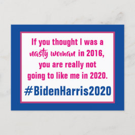 Cartão Postal Eleição De Biden Harris 2020, Mulher Desagradável