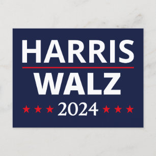 Cartão Postal Eleição de Harris Walz 2024 III
