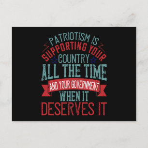 Cartão Postal Eleição Dos EUA - O Patriotismo Está Apoiando
