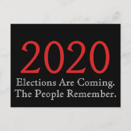 Cartão Postal Eleições 2020 estão chegando As Pessoas lembram