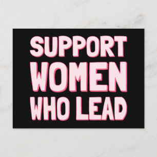 Cartão Postal Eleições Feministas - Apoiem Mulheres Que Lideram 