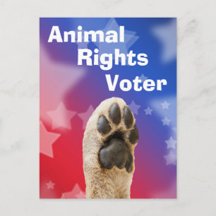 Cartão Postal Eleitor dos Direitos dos Animais
