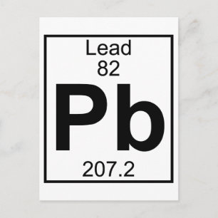 Cartão Postal Elemento 082 - Pb - Chumbo (Cheio)