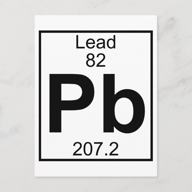 Cartão Postal Elemento 082 - Pb - Chumbo (Cheio) (Frente)