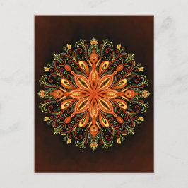 Cartão Postal Elemento de Fogo Mandala - Criador da Chama Caleid