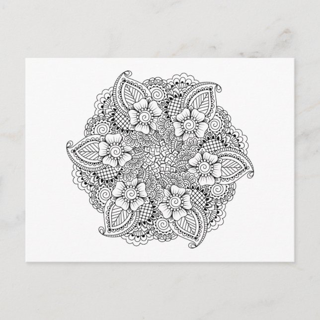 Cartão Postal Elemento redondo inspirado (Frente)