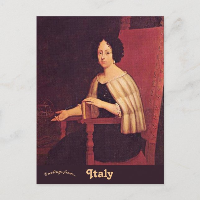 Cartão Postal Elena Lucrezia Cornaro Piscopia Itália (Frente)