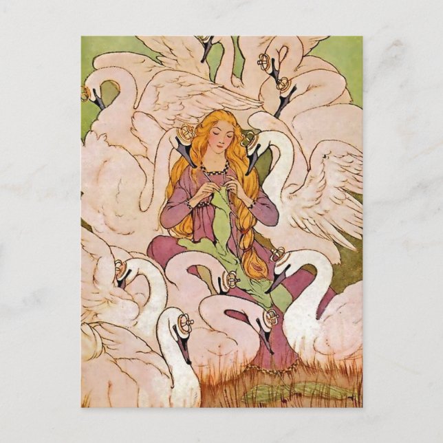 Cartão Postal Elenore Abbott O Cartão-Postal Para Os Cisnes Selv (Frente)
