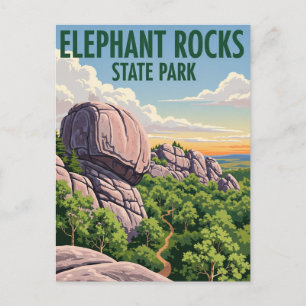 Cartão Postal Elephant Rocks State Park Viagem Missouri