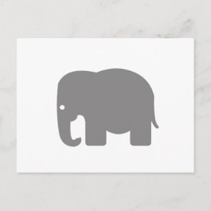 Cartão Postal Elephant Silhouette