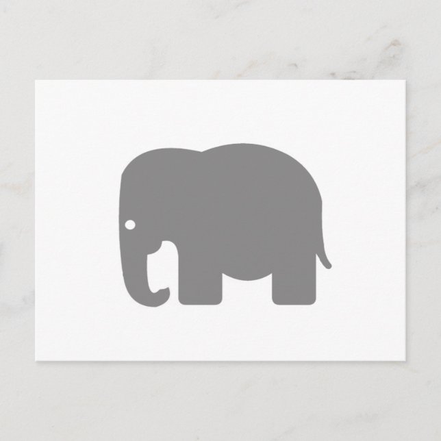 Cartão Postal Elephant Silhouette (Frente)