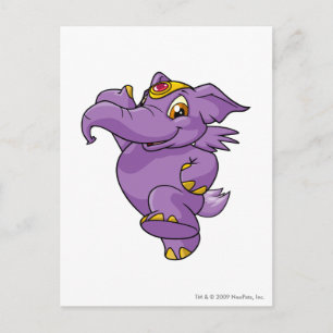 Cartão Postal Elephante Purple