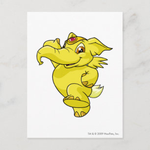 Cartão Postal Elephante Yellow