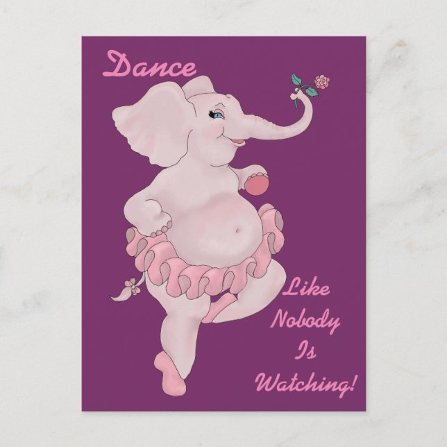 Cartão Postal Elephantina Ballerina (Frente)