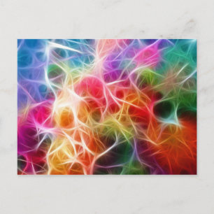 Cartão Postal Eletricidade de iluminação colorida com Abstrato