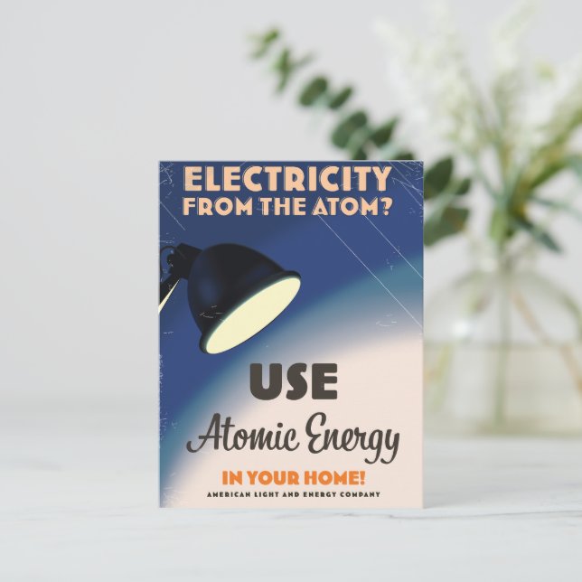 Cartão Postal Eletricidade do Átomo? (Em pé/Frente)