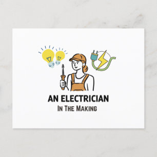 Cartão Postal Eletricista em formação