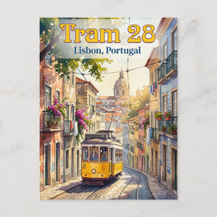 Cartão Postal Elétrico 28, Lisboa Portugal