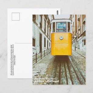 Cartão Postal Elevador da Glória. Lisboa, Portugal.