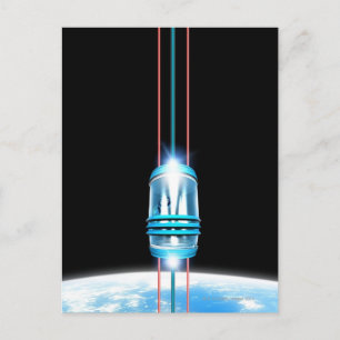 Cartão Postal Elevador espacial futurístico