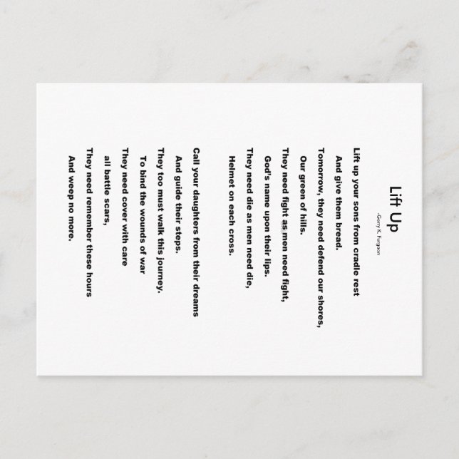 CARTÃO POSTAL ELEVAR (Frente)