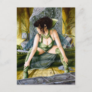 Cartão Postal Elf de Asas Dragonfly