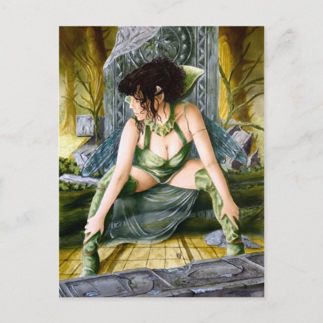 Cartão Postal Elf de Asas Dragonfly (Frente)