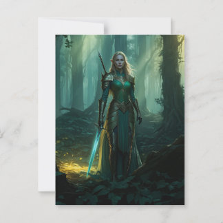 Cartão Postal Elfo Guardião do Reino Encantado
