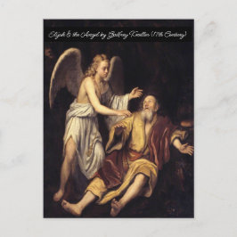 Cartão Postal Elijah e o Anjo