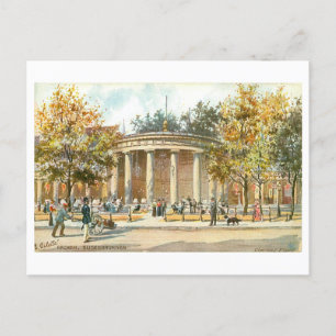 Cartão Postal Elisenbrunnen Aachen Alemanha Vintage
