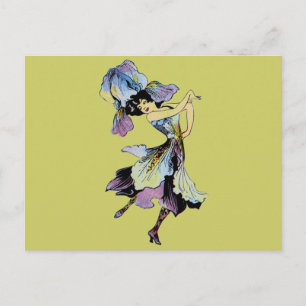 Cartão Postal Elizabeth Gordon Iris Flower Fairy