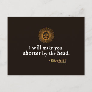 Cartão Postal Elizabeth I Cote sobre a decapitação