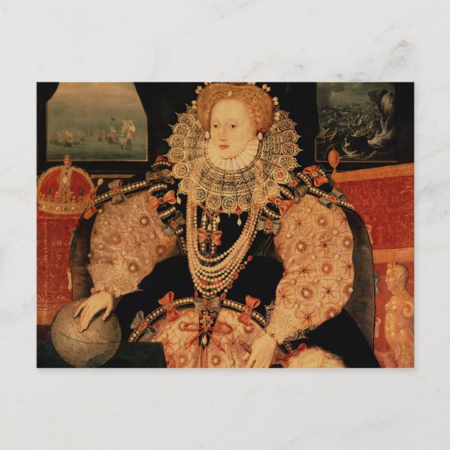 Cartão Postal Elizabeth I, retrato Armada, c.1588 (Frente)
