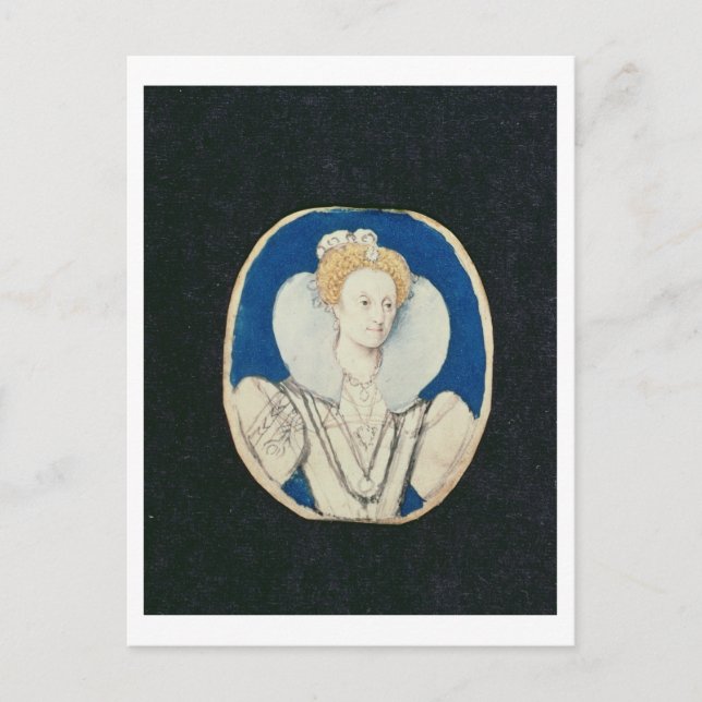 Cartão Postal Elizabeth I, retrato em miniatura, (inacabado) (Frente)