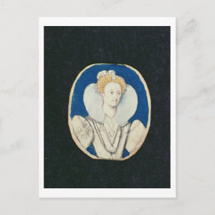Cartão Postal Elizabeth I, retrato em miniatura, (inacabado)