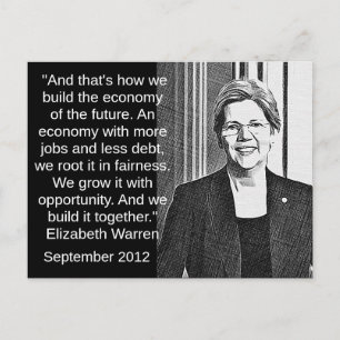 Cartão Postal Elizabeth Warren Cita Nostalgia Política