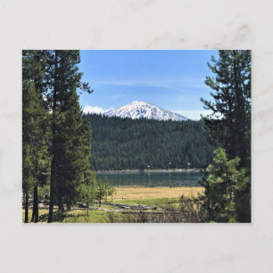 Cartão Postal Elk Lake com o Monte Solteiro, Oregon