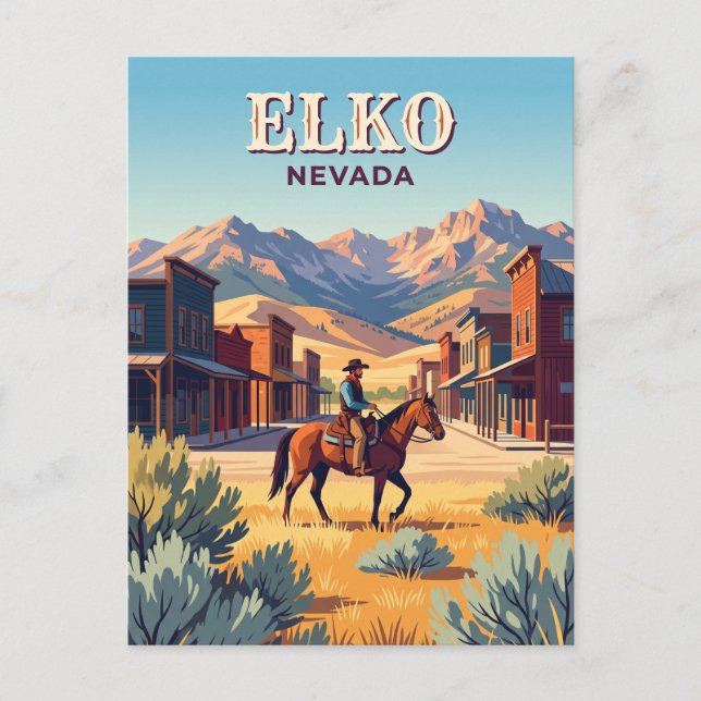 Cartão Postal Elko, Nevada (Frente)