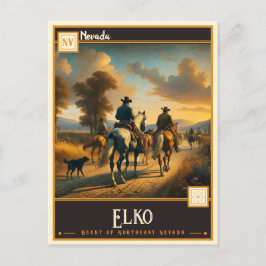 Cartão Postal Elko, Nevada | Vintage
