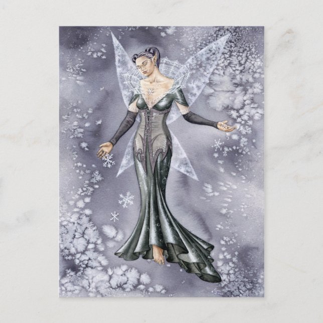 Cartão Postal Elle neige (Frente)