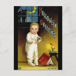 Cartão Postal Ellen H. Clapsaddle: Halloween assustador