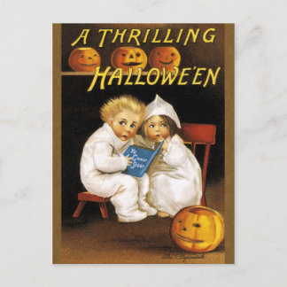 Cartão Postal Ellen H. Clapsaddle: Halloween emocionante