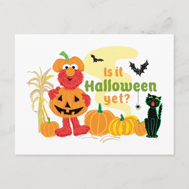 Cartão Postal Elmo | É Halloween Ainda? (Frente)