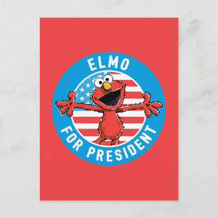 Cartão Postal Elmo para Presidente - Flag